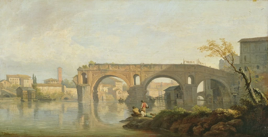  213-Veduta del Ponte Rotto, Roma-Louvre